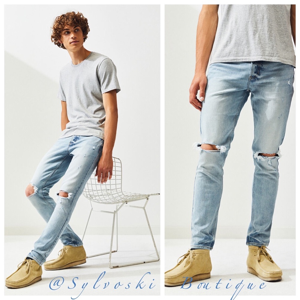 🔥PacSun Light Destroy Skinny Jeans NWT - Picture 1 of 9